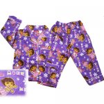 Girls Flannelette Pyjama sleepwear pjs - Dora purple