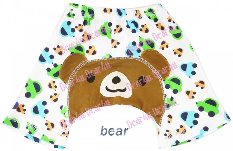 Baby boys/girls bloomer nappy cover short pants - bear - Click Image to Close