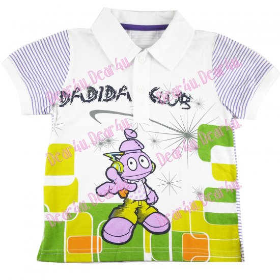Boys dadida T-shirt green / white - Click Image to Close