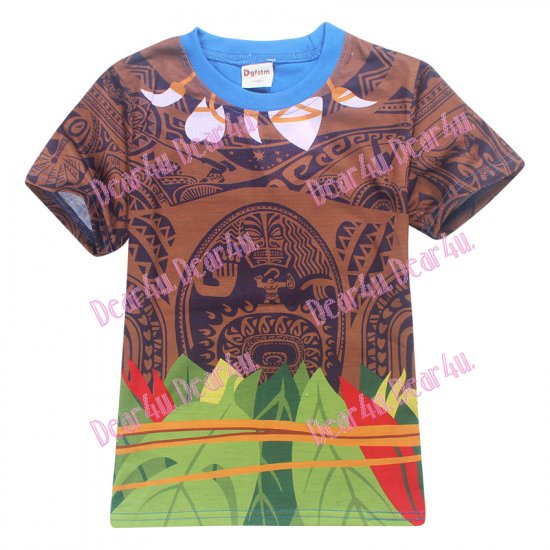 Boys MOANA short sleeve tee t-shirt - Maui - Click Image to Close
