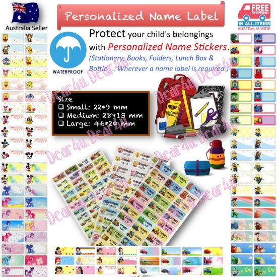 Personalised Name Label - Click Image to Close