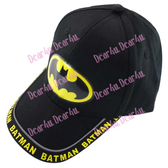 Kids baseball cap hat -Batman - Click Image to Close