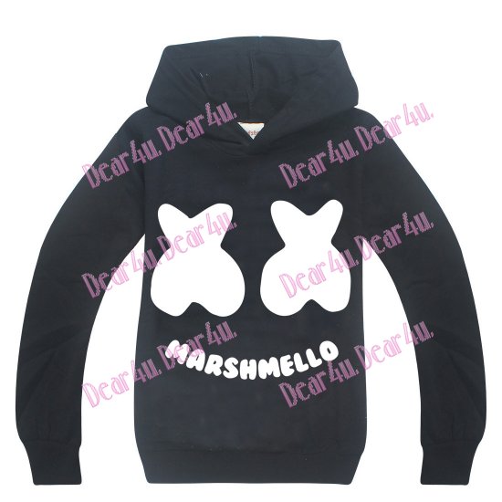 Boys Girls Marshmello DJ Music 100% cotton hoodie top - Click Image to Close
