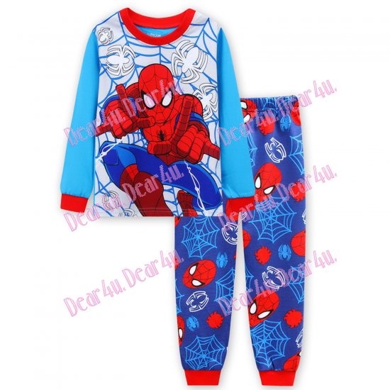 Babies boys long sleeve cotton 2pcs pyjama pjs - Spiderman - Click Image to Close