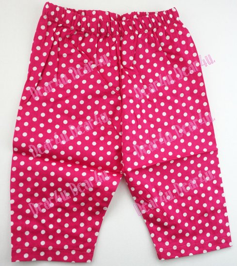 Girls summer 3d flower seersucker top with dotty pants - Minnie - Click Image to Close