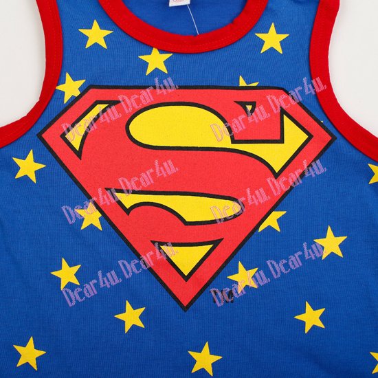 Boys baby toddler cotton Romper - Superman nonesleeve - Click Image to Close