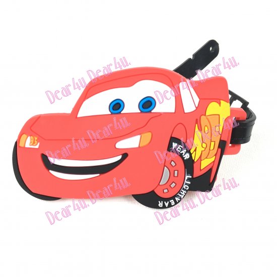 Silicone Travel Luggage Baggage Tags - Car 95 McQueen - Click Image to Close