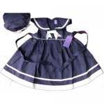 Girls Navy blue sailor dress / costume with navy hat