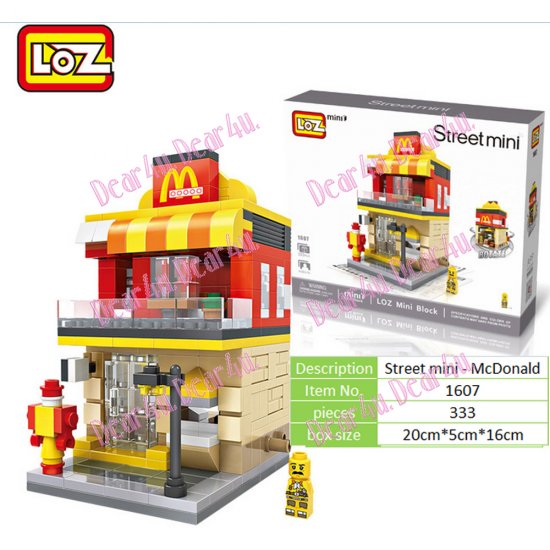 Street mini - McDonald LOZ iBLOCK Micro Mini Lego - Click Image to Close
