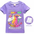 Girls Unicorn short sleeve tee t-shirt - hot pink