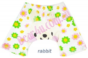 Baby boys/girls bloomer nappy cover short pants - rabbit