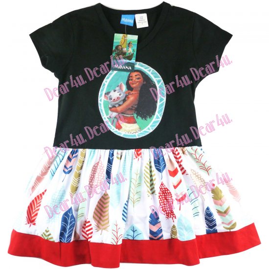 Girls MOANA party outfit cotton dress - Click Image to Close