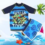 Kids swimming bather swim suit top trunks - Ninja Turtles TMNT