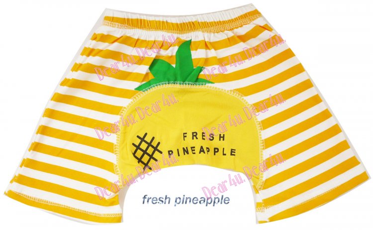 Baby boys/girls bloomer nappy cover short pants - pineapple - Click Image to Close