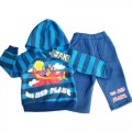 Boys winter Wiggles hooded jumper wz pants sets - blue