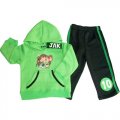 Boys winter Ben 10 Ten outfit hoodie jumpsuit set - light green