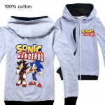 Boys Sonic the Hedgehog 100% cotton thin hoodie jacket