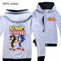 Boys Sonic the Hedgehog 100% cotton thin hoodie jacket