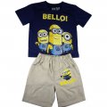 Boys Despicable me Minion summer top karhki shorts-Navy blue
