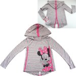 Girls Minnie Mouse stripe hoodie top