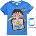 Ryan toys review 100% cotton T-shirt - blue