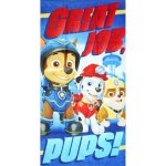 Boys Large Bath / Beach Towel - Paw patrol great job pups!