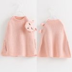 Girls Knitting Capes Poncho Sweaters Rabbit Stylish Batwing tops
