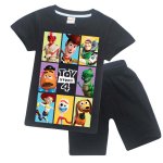 Boys Toy Story 4 short sleeve set pjs 100% cotton - black