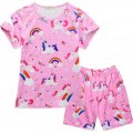 baby Girls Unicorn short sleeve set pjs set