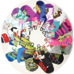 Kids Characters sock short cut - one pair per card