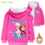 Frozen hoodie jacket Hoodie coat Winter hot pink