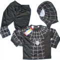 Spiderman Costume party dress up with Mask 3pcs black