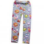 Girls Pants Legging Tight pants - Shopkins white stripe