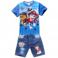 Boys Paw Patrol tee with denim pants - Blue