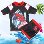 Kids swimming bather swim suit top trunks - Spiderman