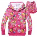 Girls cotton thin hoodie jacket - shopkins red
