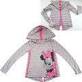 Girls Minnie Mouse stripe hoodie top