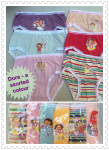 Girls Underwear undies briefs - Dora pack of 6 assorted colour
