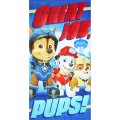 Boys Large Bath / Beach Towel - Paw patrol great job pups!