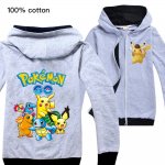 Boys Pokemon 100% cotton thin hoodie jacket