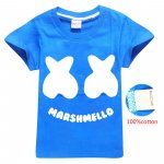 Boys Marshmello DJ Music 100% cotton T-shirt - blue