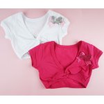 baby Girls dadida Pleated Satin Bolero Jacket Dress Cover Up